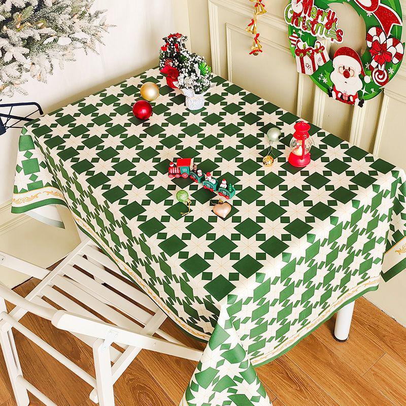 Festive Red Plaid Tablecloth for Christmas, New Year, & Weddings
