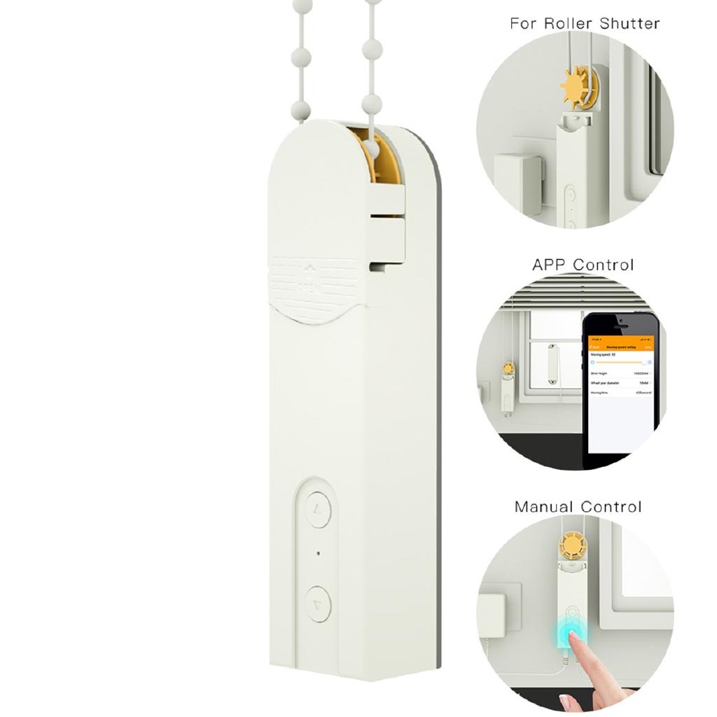 NEW Smart DIY Motorized Chain Roller Blinds Shade Shutter Drive Motor Powered By Solar Panel and Charger Bluetooth APP Control