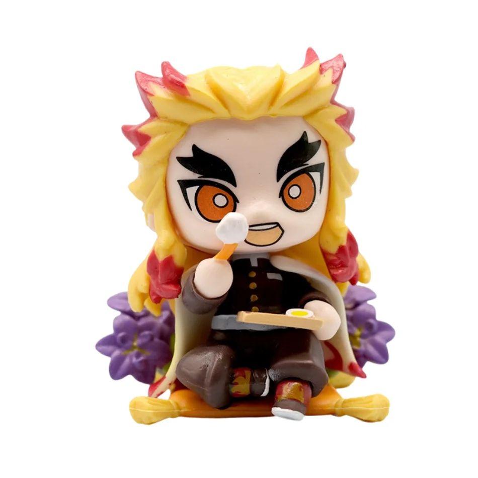 In Stock Demon Slayer Kimetsu No Yaiba Cute And Charming Blind Box Full Character PVC Model Playthings Figure Desktop Ornaments Collectible Gifts