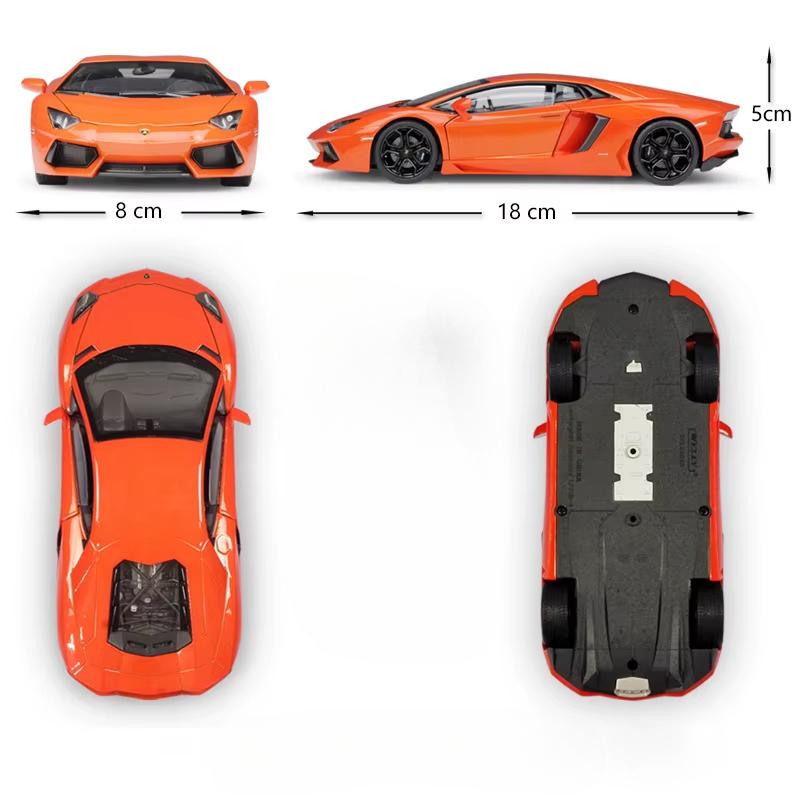 WELLY Diecast 1/24 Model Car Lamborghini Aventador LP700-4 Race Car Sports Car Metal Alloy Toy Car for Children Gift Collection