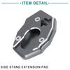ACROPIX Motorcycle Kickstand Side Stand Extension Pad CNC Aluminum Alloy Compatible with Kawasaki Z900RS Gray 1pcs