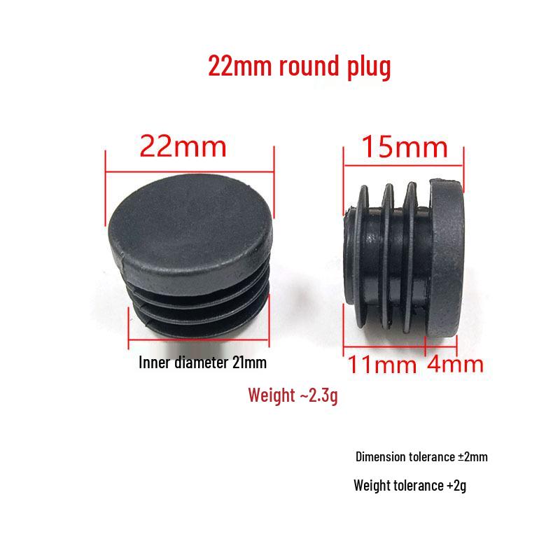 10-100mm Plastic End Cap Inner Plug for Round Tubes