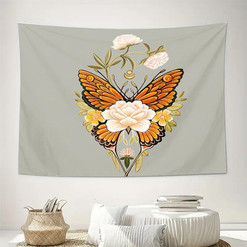 Floral Tapestry Wall HangingBotanical Wall ArtPeony Flower DecorBoho Home DecorAesthetic Room DecorJapanese TapestryNature Tapes