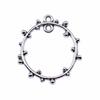 Irregular Oval Frame Connectors Moon Hammered Texture Links For Earring Making