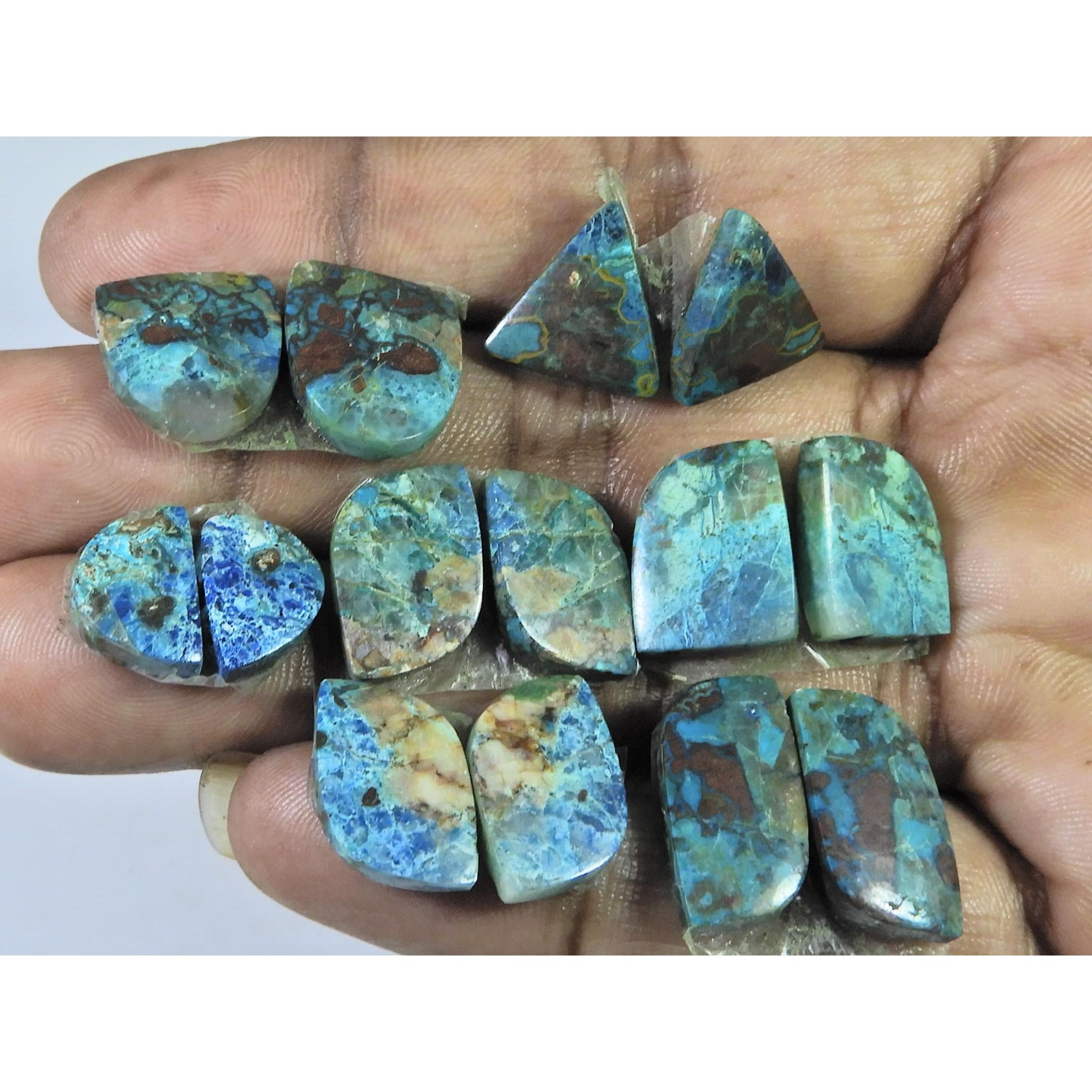 

89Cts. Натуральный шаттукит, подобранная пара, фантазийный кабошон, драгоценный камень 07, лот из пары C-435