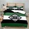 3PCS Green Black Borussia Bedding set,Ideal For1pc Duvet Cover And 2pcs Pillowcases Perfect for Christmas gift,Ideal for Bedroom, Dormitory