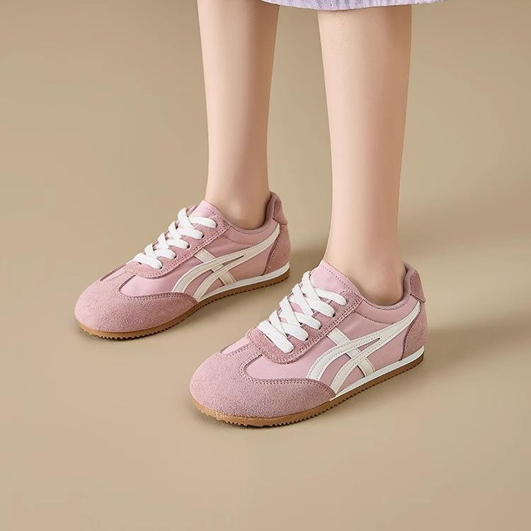 Dexun Schuhe Damen kleine weiße Schuhe 2025 neu Frühling und Sommer flachboden vielseitig modisch Forrest Gump Schuhe Damen Board Schuhe