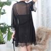 Wireless Rimless Pajamas Lace Nightdress Silk Underwear Suspender Nightgown Set