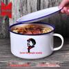 OLOEY Retro Enamel Noodle Bowl with Lid
