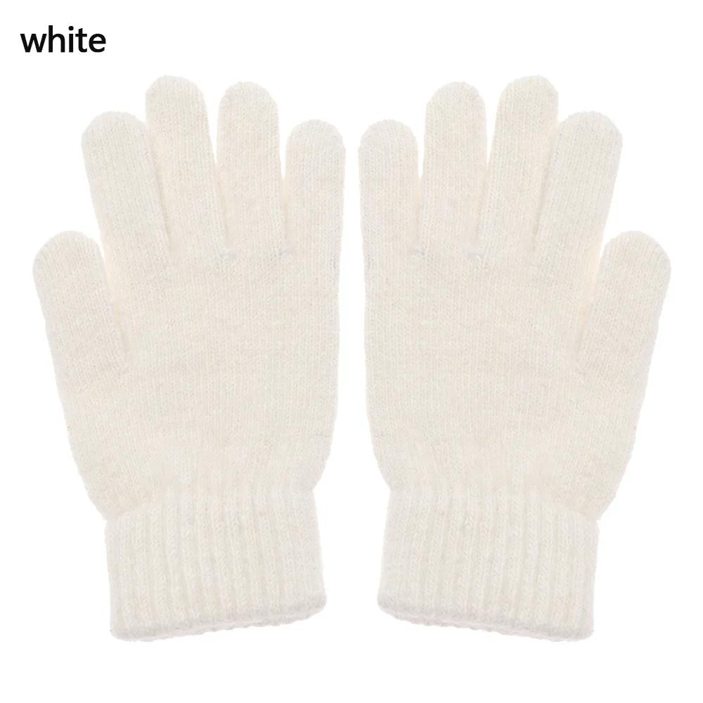Elastic Full Finger Gloves Warm Thick Cycling Driving Women Men Winter Warm Knitted Woolen Outdoor Gloves
