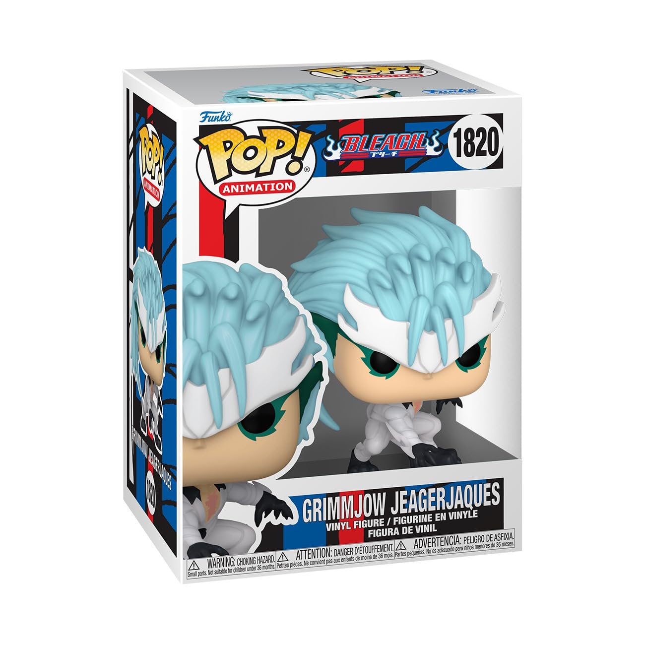 Funko Pop Bleach Гриммджоу Джагерджакез Вероятность редкого варианта Chase в майской коллекционной виниловой фигурке Идея подарка для фанатов аниме Анимация - - 1/6 - (пылать