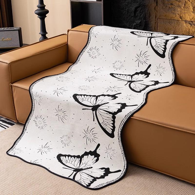 Summer Sofa Cover Decor Non-Slip Couch Slipcover Protector Universal Irregularity Sofa Cushion European Style Retro Butterfly