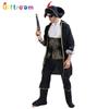 Halloween Adult Male Luxury Pirate Masquerade Party Costume Pirate Captain Noble Costume