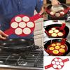 Non Stick Flippin Fantastic Non-stick Pancake Maker Egg Maker Kitchen Ring Red Hot 4 Grids (2heart - 2flower)