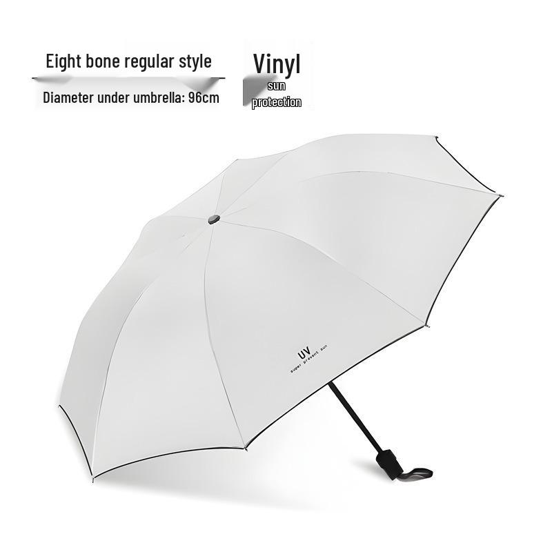 60-Rib Automatic Women's Umbrella with Black UV Protection for Sun & Rain, Customizable and Portable.