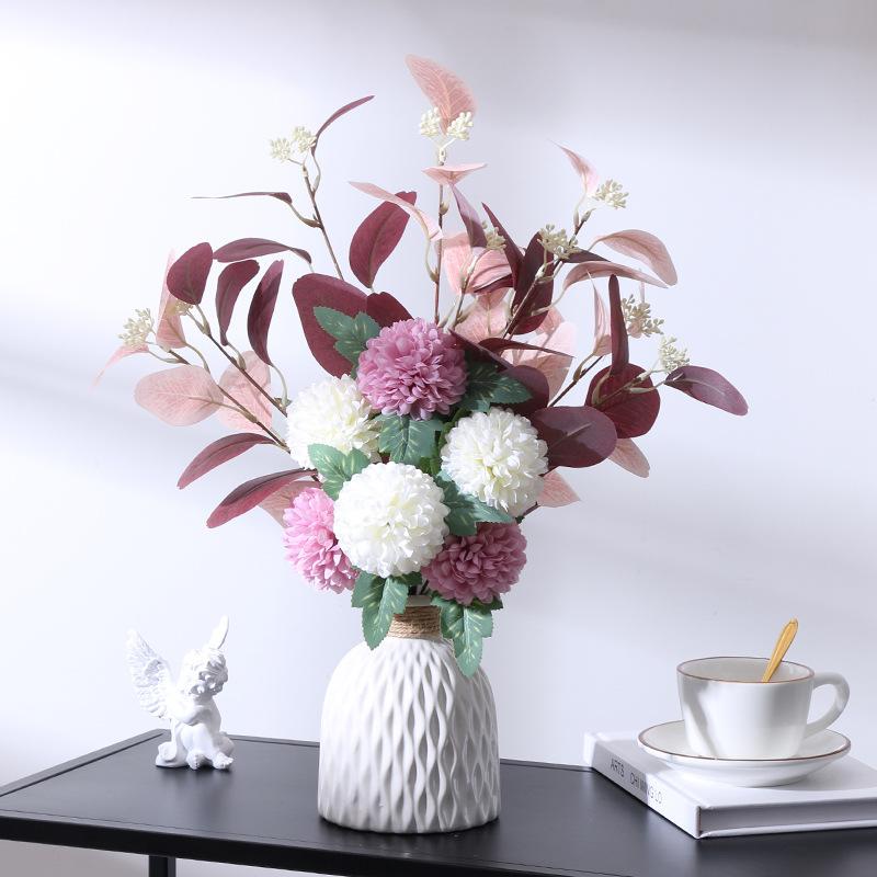 Nordic Artificial Silk Flowers Bridal Shower Wedding Anemone Bouquet Home Party Table Decoration Fake Flower Plant DIY Srapbook