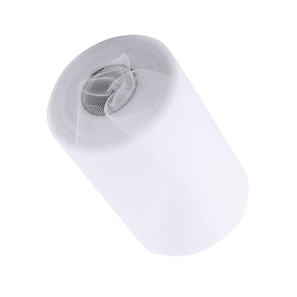 15cm Wide X 100yd Tulle Rolls Spool Soft Craft for Wedding Bridal Festival(White)