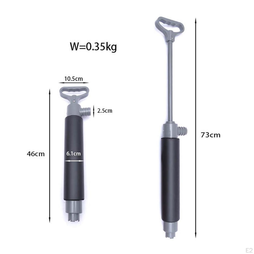 Bomba de Mão para Caiaque 46cm Flutuante Acessórios para Barco de Porão Emergência Canoa com Mangueira para Exterior