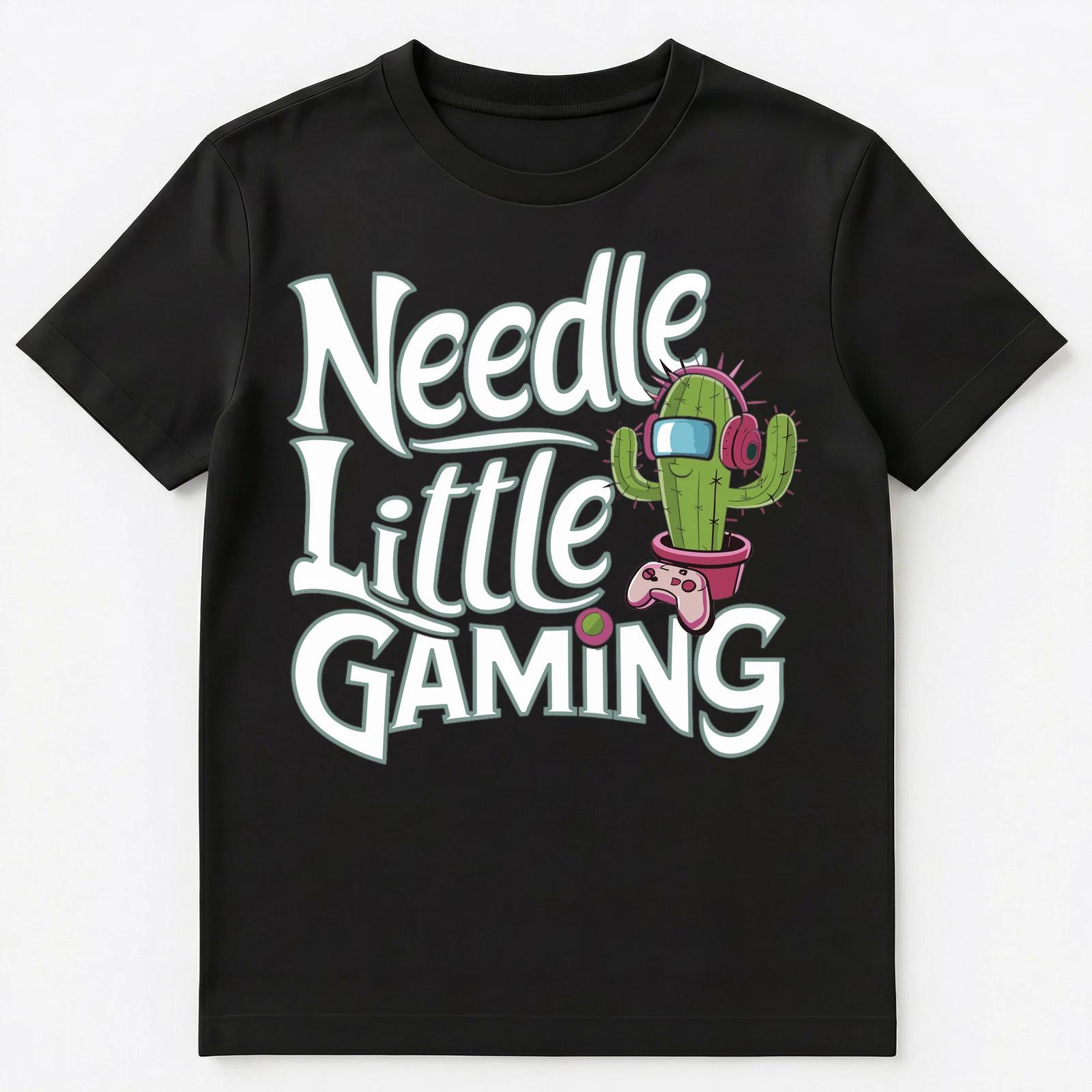 Funny Gamer Cactus Needle Little Gaming Pun Unisex T-Shirt 4XL