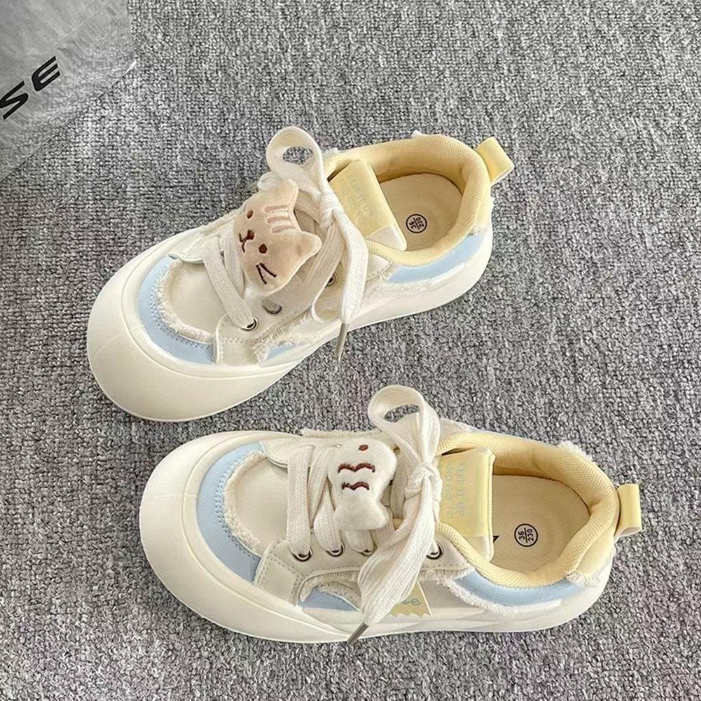 Niche original design student board shoes spring and summer new dopamine platform bread shoes