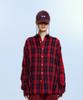 Akaibeuboldeu Ab Embroidery Check Shirts (Red)