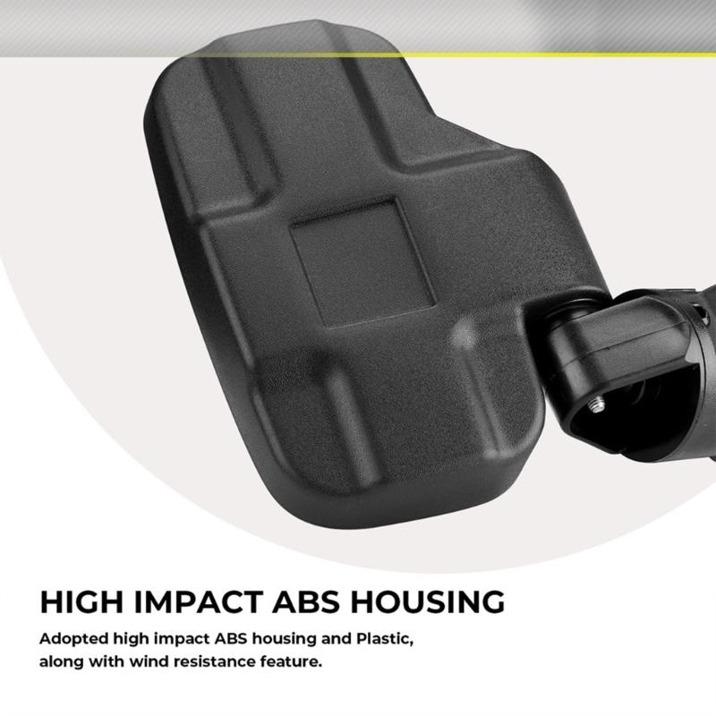 UTV Folding Side View Glass ImpactResistant Easily Install Universal Side View Glass for 1.6“-2“ Roll Bar Cage