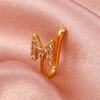 Frauen Kupfer Alphabet Fake Nasenring Manschette Nicht Piercing Buchstaben Nasenring Clip auf Fake Nasenpiercing Schmuck Ohrstulpe Ohrring