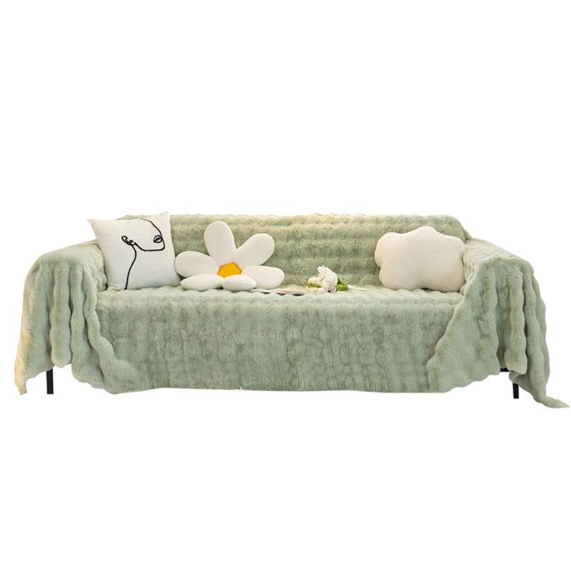 Winter Sofaüberwurf Stoff Plüsch Sofaüberwurf Handtuch Creme Stil Sofakissen Sofa Handtuch Maschinenwaschbar