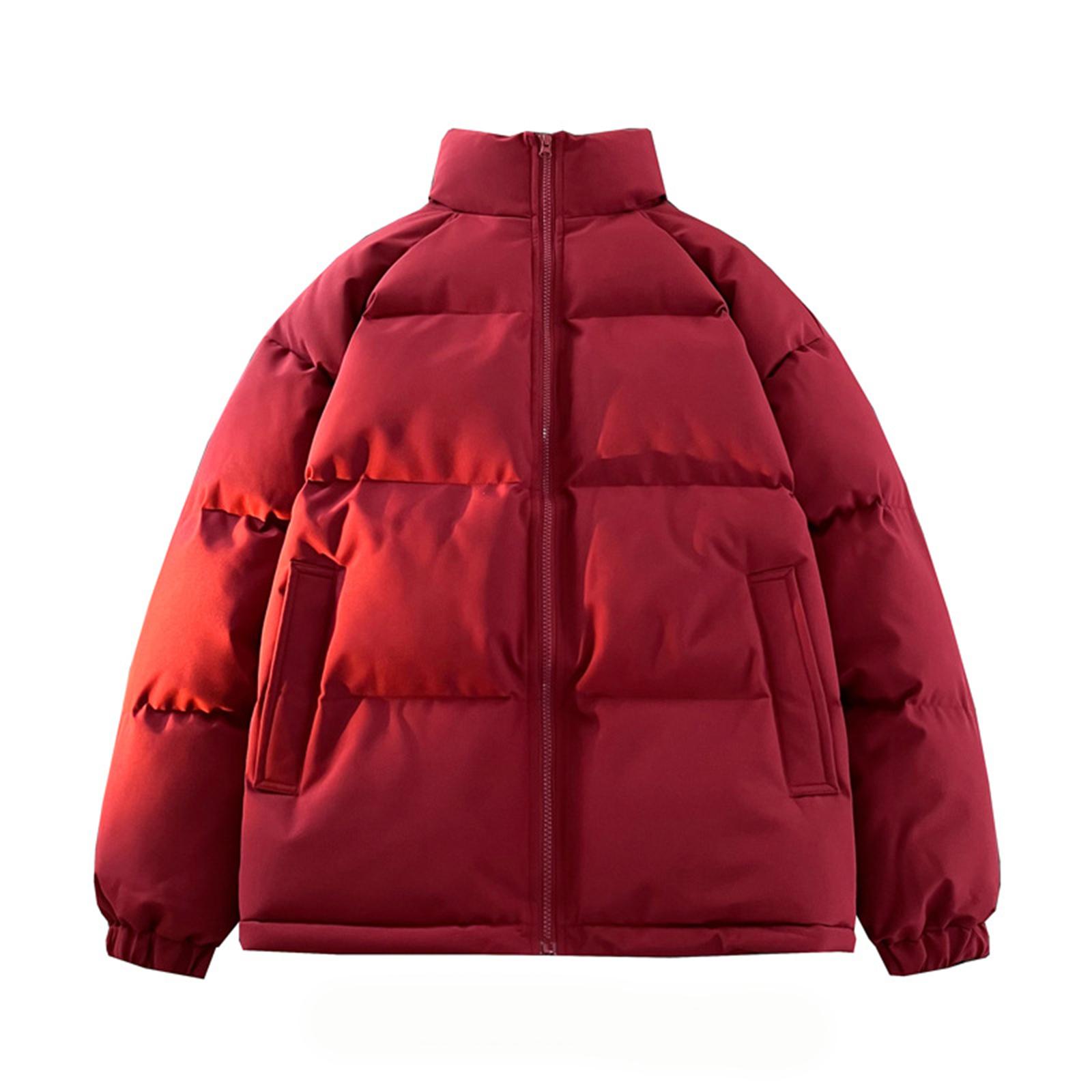 

Winter Graphene Thermal Magnetic Cotton Clothing Men Couple Models Padded Hooded Jacket Men XXL винный