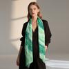 Spring and Summer New Simulated Silk Scarf Women's High-end Corrugated Printed Shawl Light and Thin Sunscreen Versatile Silk Scarf