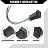 Power Push Button Switch with Connector Wire for Toyota Landcruiser 4Runner / Car Interior LED Light on Off Switch Panel/Waterproof / 1 Set Blue