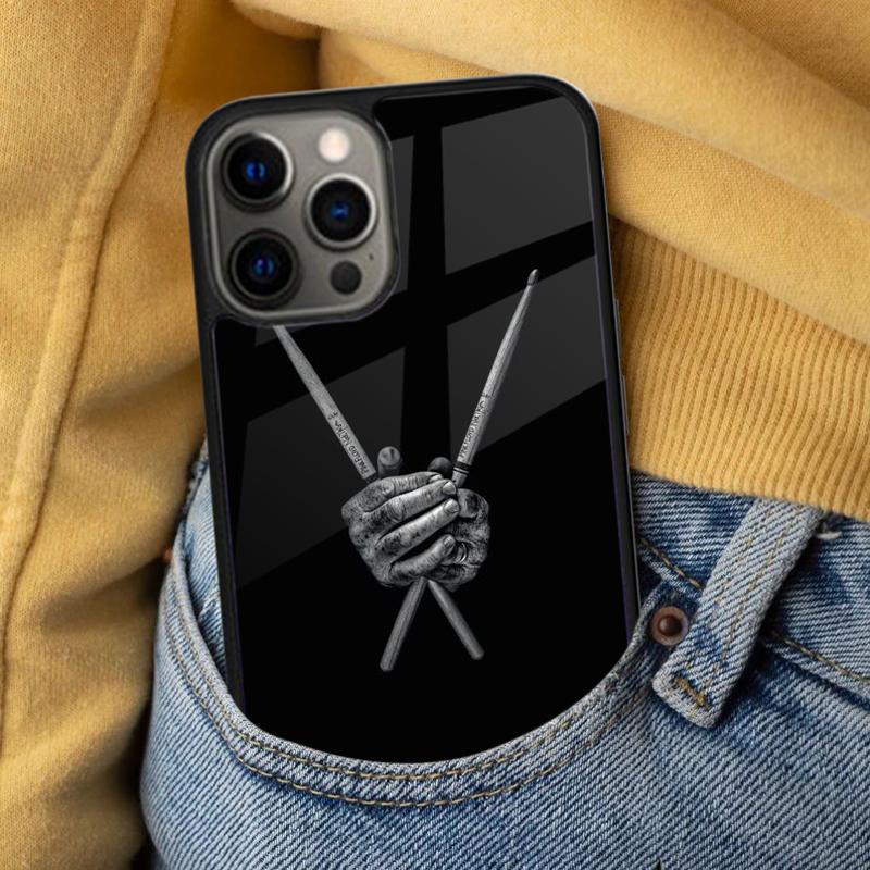 Drummer Playing Drums Soft Phone Case for iPhone 17 Air 16e Pro max 15 Pro 13 14 Plus 11 12 MagSafe Magnetic Coque