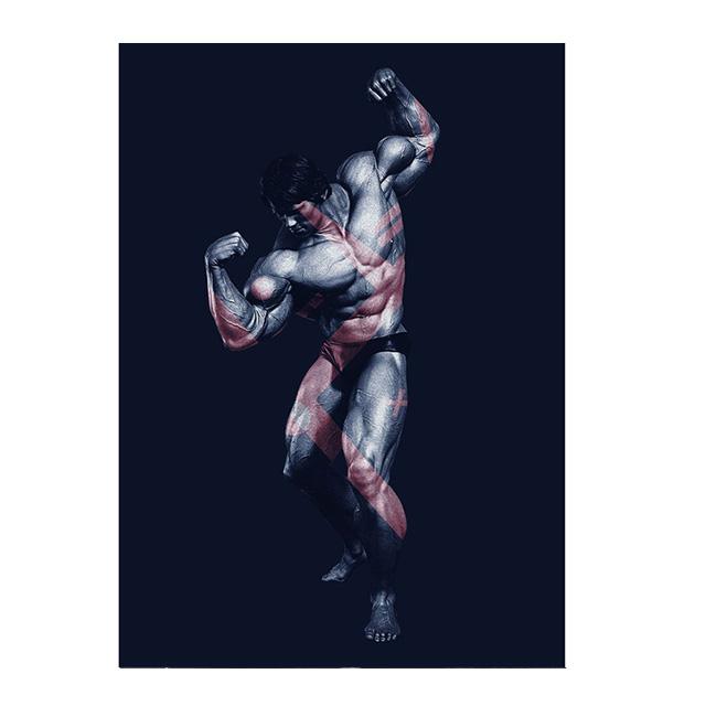 Bodybuilding Muscle Motivation Poster Wall Art Canvas Prints Modern Figures Fitness Painting for Gym Bedroom Home Decor Pictures
