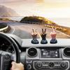 Solar Powered Two-finger Salute Shaking Toy Car Dashboard Dashboard Dancing Brown Ornament Figure Decorative Toy C T3w7