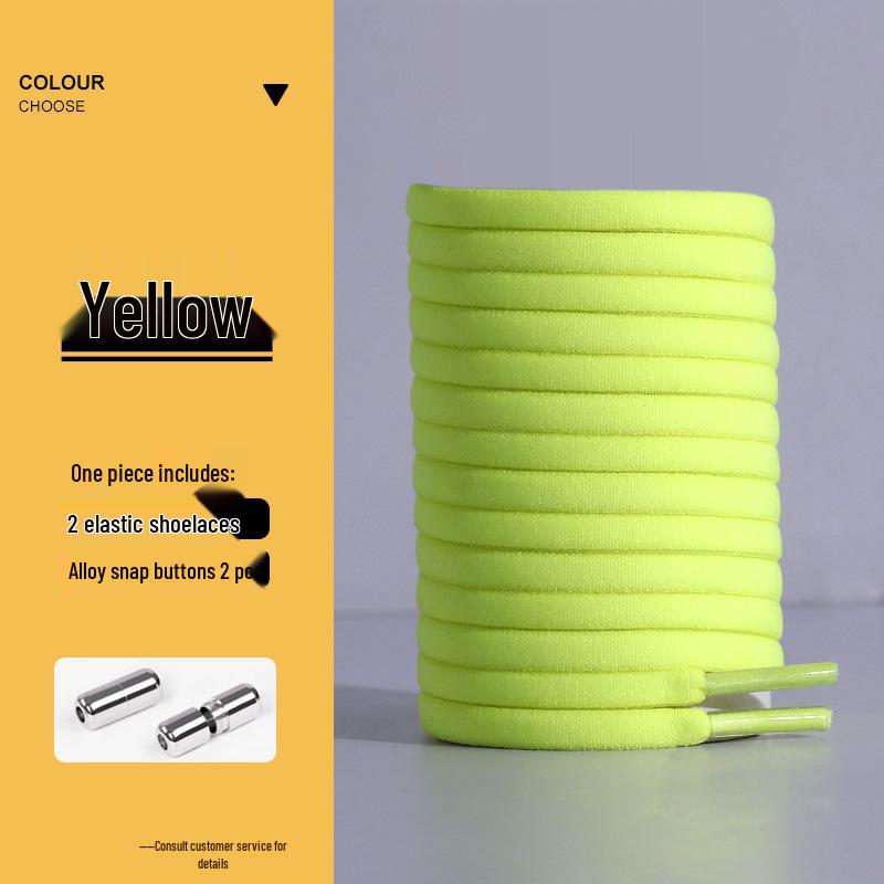 No-Tie Elastic Shoelaces with Buckle Capsule - Flat White