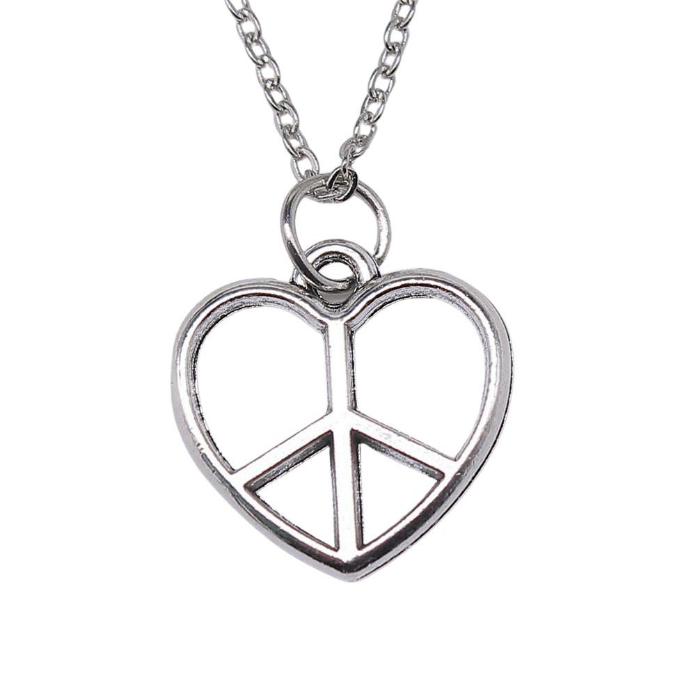 Ornate Angel With Heart Pendant Necklace Spiritual Faith Jewelry 40cm Short Chain