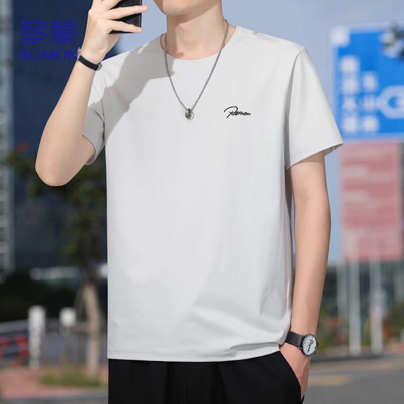 

ROMON Men s Ice Silk Short Sleeve T-Shirt 6XL