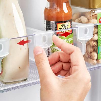 Organisateur d'attelles Rack de rangement Partition Plastique Organisation Maison et Cuisine Étagère de réfrigérateur Réglable Bricolage & Accessoires