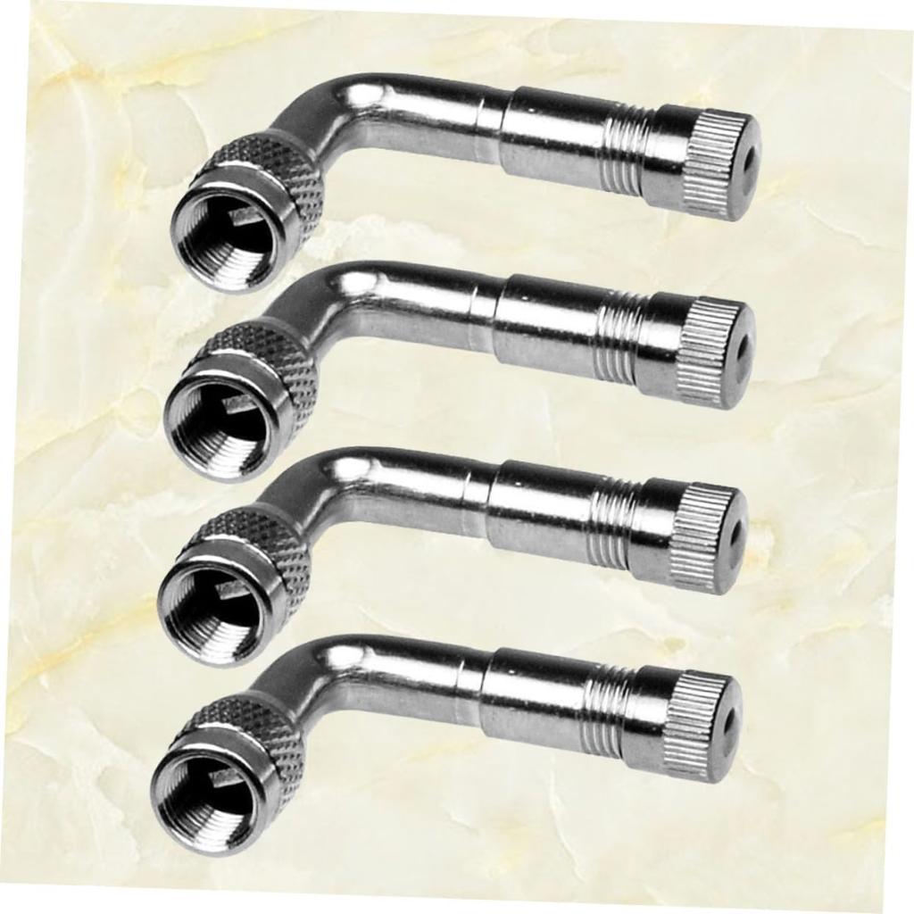 8 Pcs 90 Schrader Valve Brass Air Tyre Valve Schrader Stem 90 Degree Stem Extension Adapter