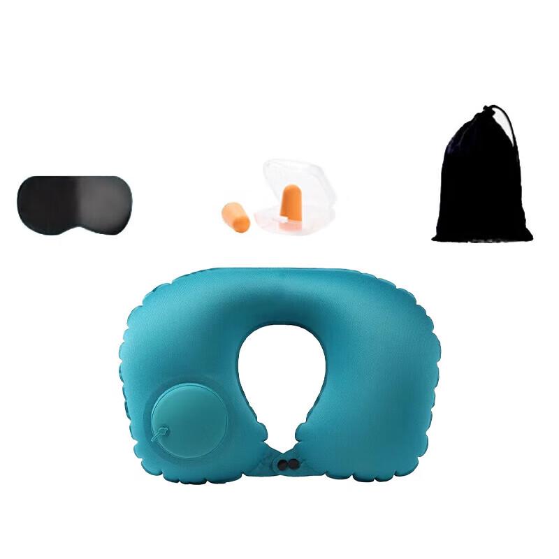 Feitule Press Inflatable Travel Pillow 3-Piece Set 400*280*50