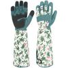 Bastet Garden Long Gardening Gloves for Thorn Floral Rose Gloves Gloves, Sleeve, Women, Protection, Print, (L)