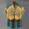 Men's Shirt 3D Retro Geometric Pattern Comfortable and Fashionable Short-sleeved Shirt Large Size Fast Delivery