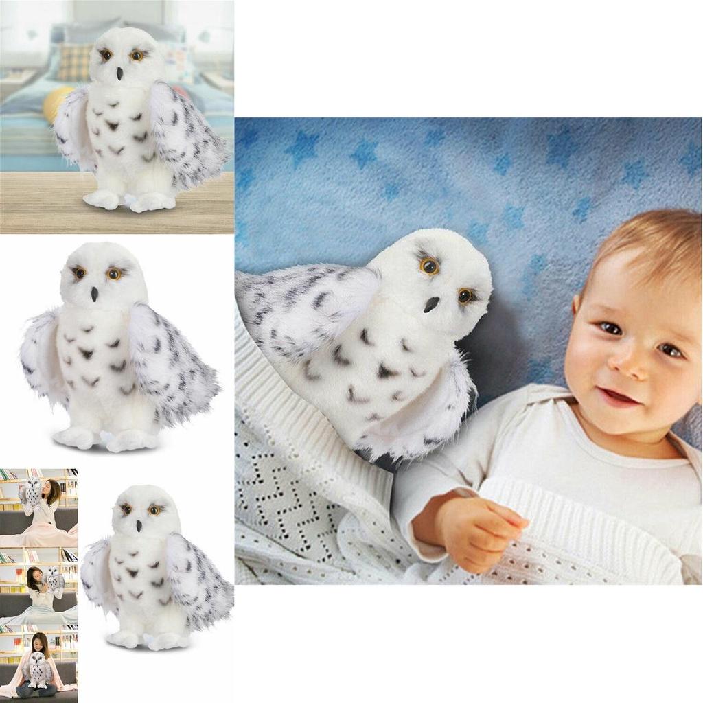 Adorable Wizard Snowy Owl Plush Toy Soft Stuffed Doll For Kids Christmas Gift