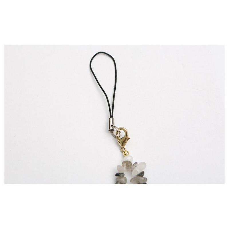 Kreativní personalizované menšiny Kreativní korálkový přívěsek na mobilní telefon Nové dámské oblečení Přírodní kámen Ametyst Štěrkový Šňůrka na mobilní telefon