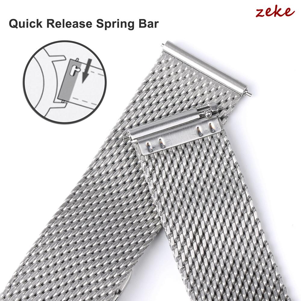 For Omega Seamaster 20mm 22mm Silver Mesh Bracelet Flat Interface Stainless Steel Watch Strap Breathable Lightweight Design