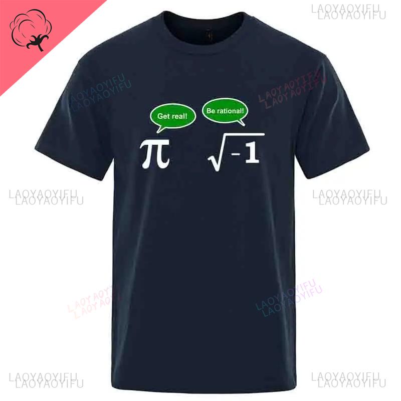 New Arrival Funny Math Design Printed Loose in Summer Casual Oneck for Stretchy Streetwear Summer Unique Loose Tees Male Tops