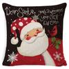 Christmas Celebration Pillow Elk Snowman Festive Cushion Cover Red Sofa Back Cushion Pillow Cover