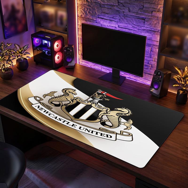 Newcastle United Fußball Druck Großes Mauspadd, Rutschfestes Erweitertes Gaming-Schreibtischmatte für Büro Zuhause