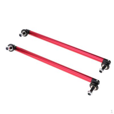 (2) Universal Aluminum Front Lip Splitter Strut Rod Support Bars, Adjustable