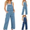 Women's Casual Loose Fit Denim Overalls for Everyday Wear